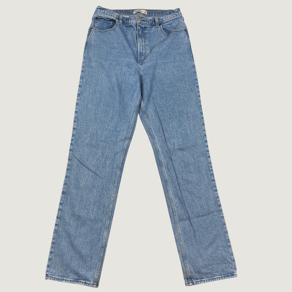 Abercrombie Jeans Womens 31/12XL Blue 90s Straight Ultra High Rise Retro Denim